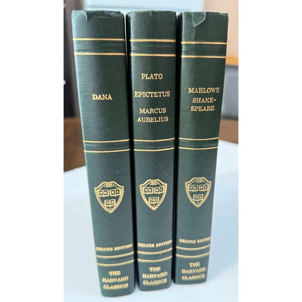 Vintage The Harvard Classics Veritas Plato Dana Marlowe Shakespeare Set of 3